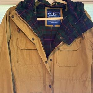 Penfield khaki/tan rain jacket with flannel lining